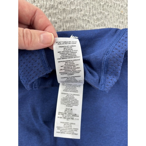 Gymshark Adapt Crop Top Womens Small Blue Mock Neck Seamless Long Sleeve - Picture 7 of 9